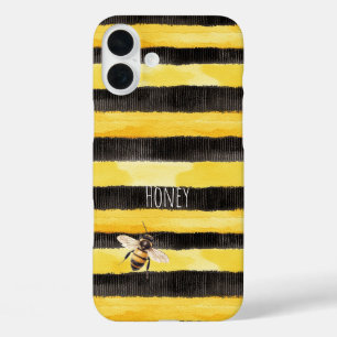 Funda iPhone 16 Plus Abeja dorado negro amarillo