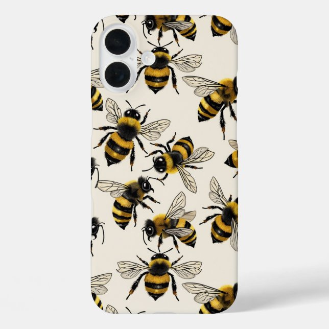Funda iPhone 16 Plus Abejas (Reverso )