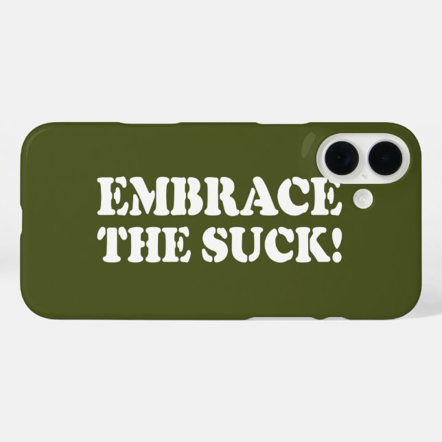 FUNDA iPhone 16 PLUS ¡ABRAZCA EL SUCK! (Reverso  (Horizontal))