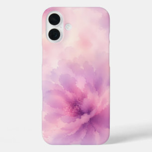 Funda iPhone 16 Plus Acrílico Flor de Lavanda Rosa Abstracta