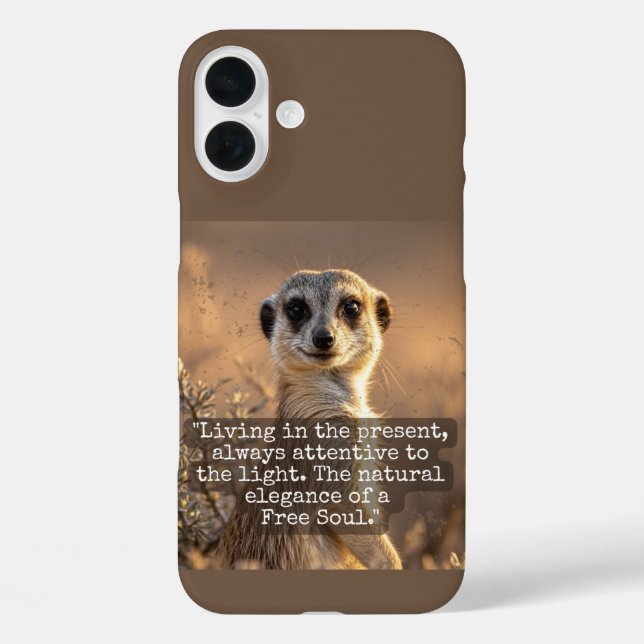 Funda iPhone 16 Plus Adventurous Meerkat Living (Reverso )
