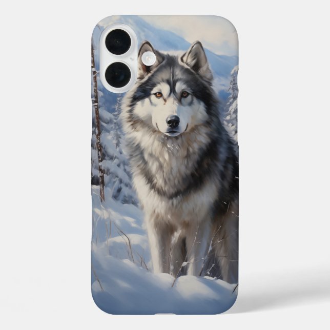 Funda iPhone 16 Plus Alaskan Malamute (Reverso )