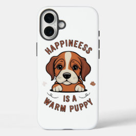 Funda iPhone 16 Plus Alegría de Cachorro Cálido