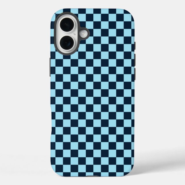 Funda iPhone 16 Plus Alpine ice checkerboard pattern (Reverso )