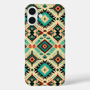 Funda iPhone 16 Plus Amantes del patrón de baldosas occidental