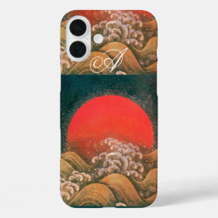 Funda iPhone 16 Plus AMETERASU , SUN GODDESS rojo marrón negro