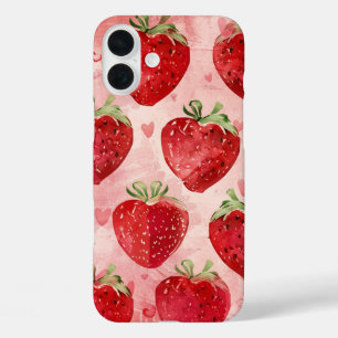 Funda iPhone 16 Plus Amor de Fresa