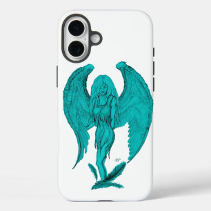 Funda iPhone 16 Plus Ángel, dibujo de lápiz