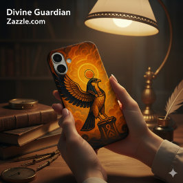 Funda iPhone 16 Plus Antiguo Horus Divine Sun Falcon Ember