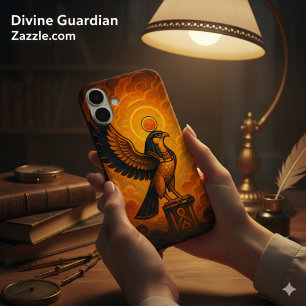 Funda iPhone 16 Plus Antiguo Horus Divine Sun Falcon Ember