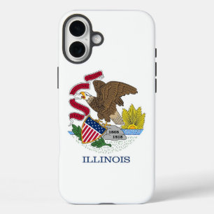 Funda iPhone 16 Plus Apple iPhone 16 Plus Funda-Mate, bandera de Illino