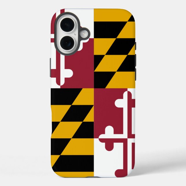 Funda iPhone 16 Plus Apple iPhone 16 Plus Funda-Mate, bandera de Maryla (Reverso )