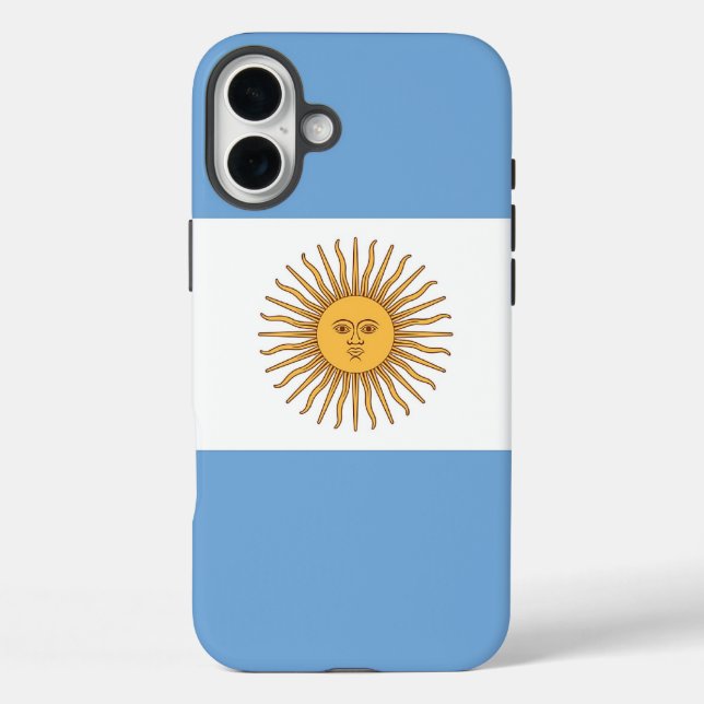 Funda iPhone 16 Plus Apple iPhone 16 Plus Mate, bandera de Argentina (Reverso )