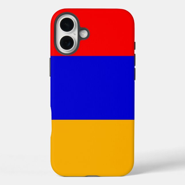 Funda iPhone 16 Plus Apple iPhone 16 Plus Mate, bandera de Armenia (Reverso )