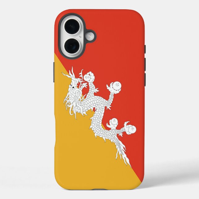 Funda iPhone 16 Plus Apple iPhone 16 Plus Mate, bandera de Bután (Reverso )