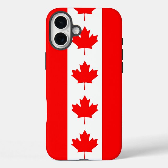 Funda iPhone 16 Plus Apple iPhone 16 Plus Mate, bandera de Canadá (Reverso )