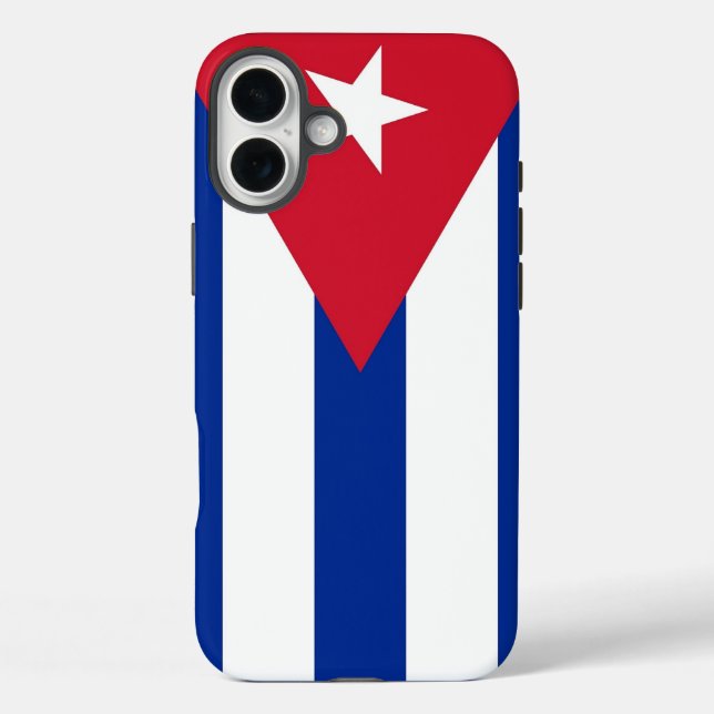 Funda iPhone 16 Plus Apple iPhone 16 Plus Mate, bandera de Cuba (Reverso )