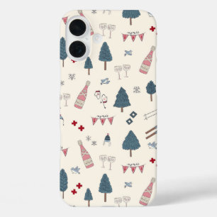 Funda iPhone 16 Plus Apres Ski Lover Winter Champagne Regalo rosa