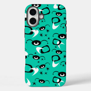 Funda iPhone 16 Plus Arañas atómicas retro