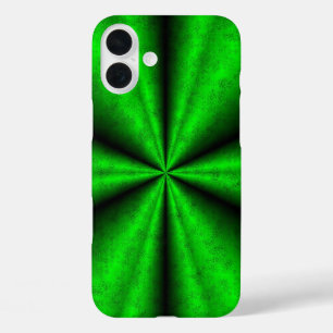 Funda iPhone 16 Plus Arcoiris verde en optik de cuero de piel de elefan