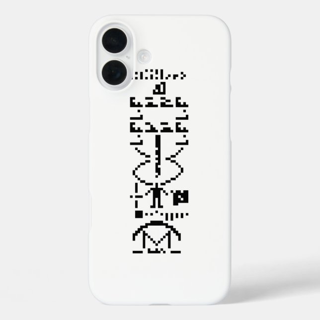 Funda iPhone 16 Plus Arecibo Binary Message 1974 (Reverso )