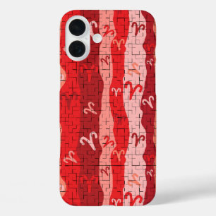 Funda iPhone 16 Plus Aries Zodiac Stripes Rotos Azulejos