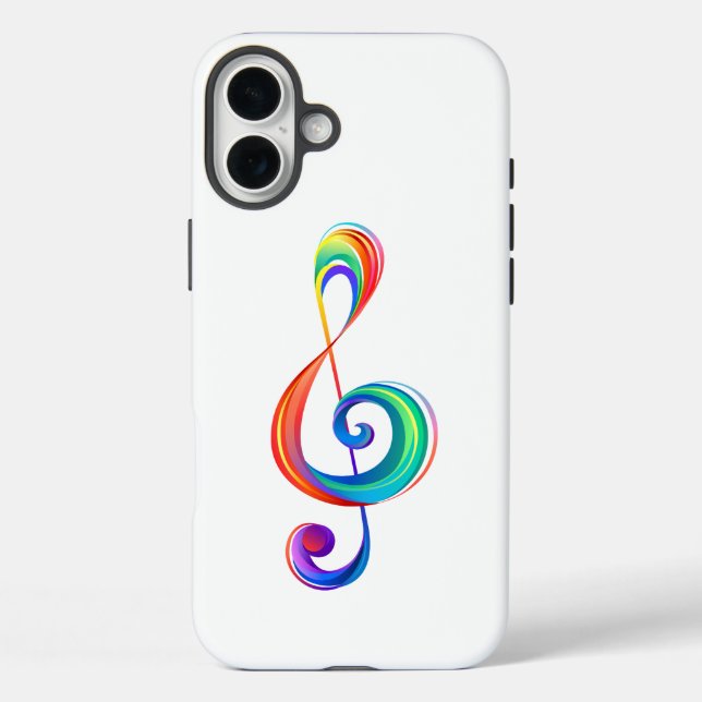 Funda iPhone 16 Plus Arroyo arcoiris estratificado (Reverso )