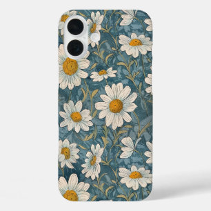 Funda iPhone 16 Plus Art Nouveau Shasta Daisies