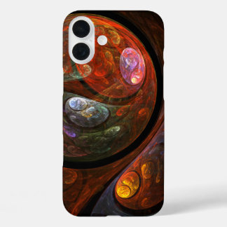 Funda iPhone 16 Plus Arte abstracto de conexión fluida
