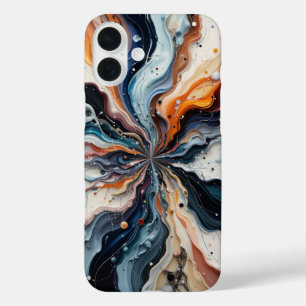 Funda iPhone 16 Plus Arte abstracto de mármol elegante