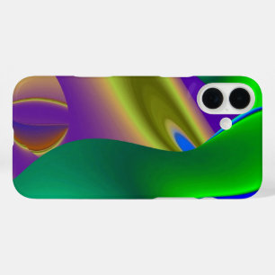 Funda iPhone 16 Plus Arte arco iris abstracto en 3D