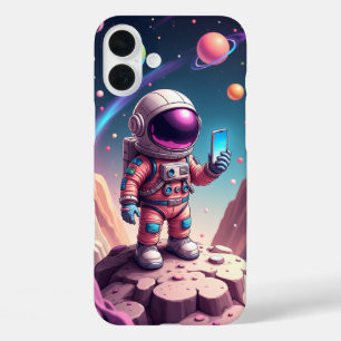 Funda iPhone 16 Plus Arte astronauta de Personalizado lunar