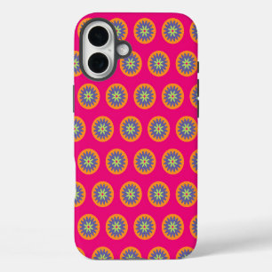 Funda iPhone 16 Plus Arte con patrón botánico retro genial