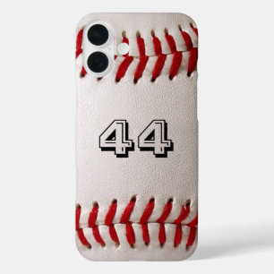 Funda iPhone 16 Plus Arte de número de béisbol personalizado – Foto dep