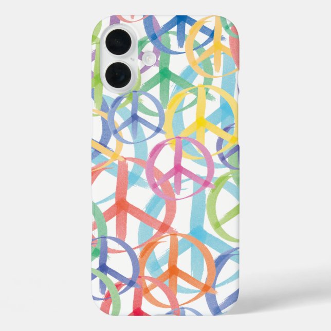 Funda iPhone 16 Plus Arte de señas de paz (Reverso )