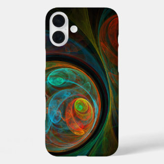 Funda iPhone 16 Plus Arte resumido azul de renacimiento