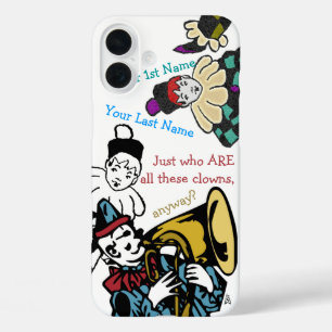 Funda iPhone 16 Plus ¡Ayuda! ¡Estoy Rodeado De Payasos! -Personalizado