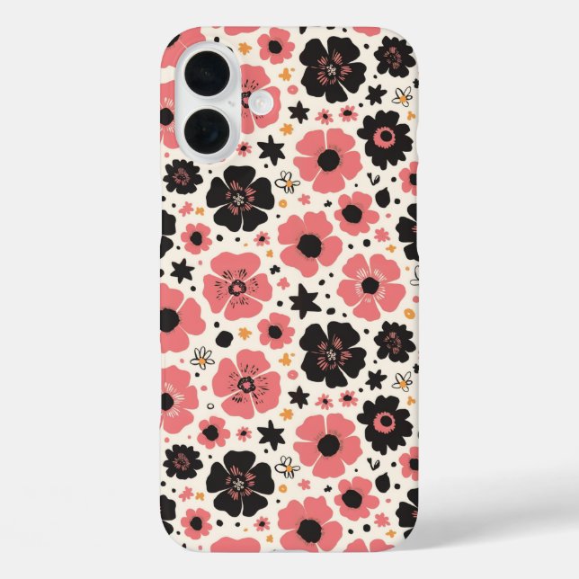 Funda iPhone 16 Plus Baile audaz y flor Rubor (Reverso )