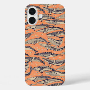 Funda iPhone 16 Plus ballenas minke cobre