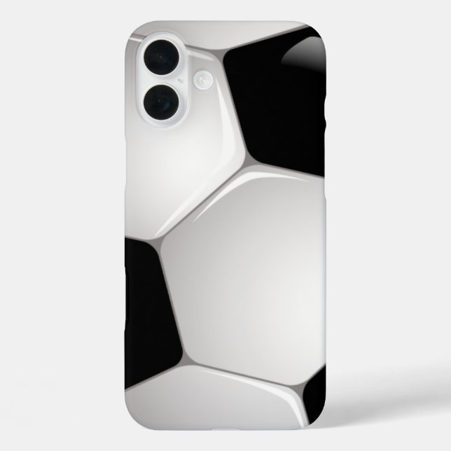 Funda iPhone 16 Plus Balón de fútbol (Reverso )