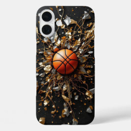 Funda iPhone 16 Plus Baloncesto Golden Elegance