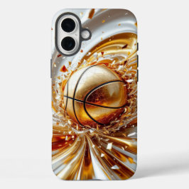 Funda iPhone 16 Plus Baloncesto Golden Splash