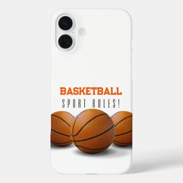 Funda iPhone 16 Plus Baloncesto | Reglas deportivas (Reverso )