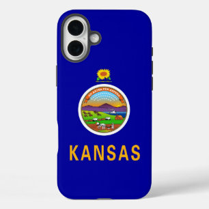 Funda iPhone 16 Plus Bandera de Apple iPhone 16 Plus Funda-Mate Kansas