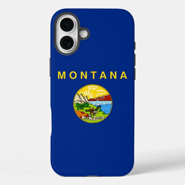 Funda iPhone 16 Plus Bandera de Apple iPhone 16 Plus Funda-Mate Montana (Reverso )