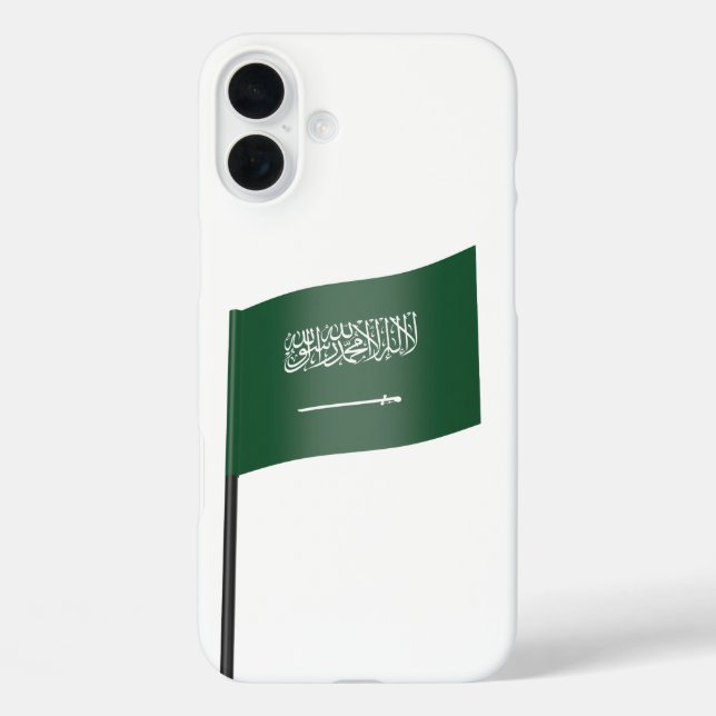 Funda iPhone 16 Plus Bandera de Arabia Saudita (Reverso )