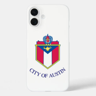 Funda iPhone 16 Plus Bandera de Austin, Texas