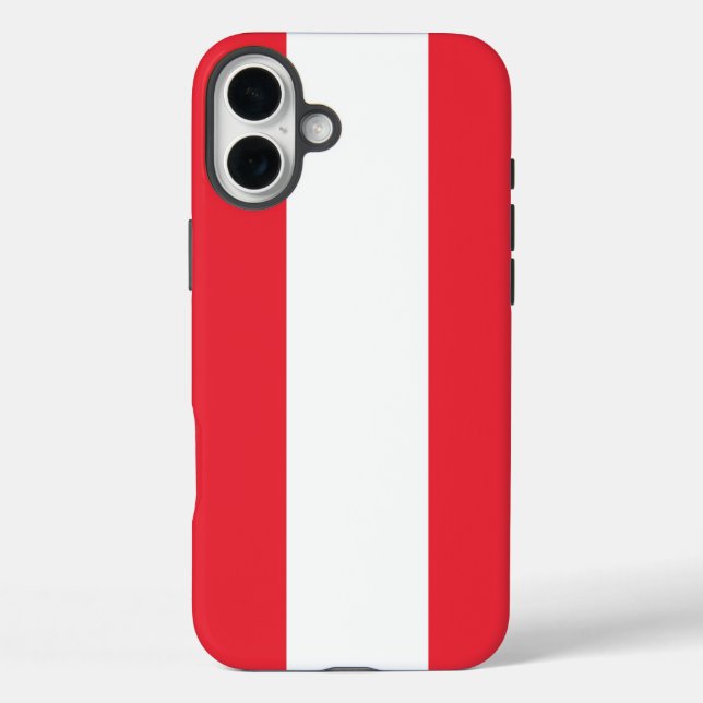 Funda iPhone 16 Plus Bandera de Austria/Bandera austríaca (Reverso )