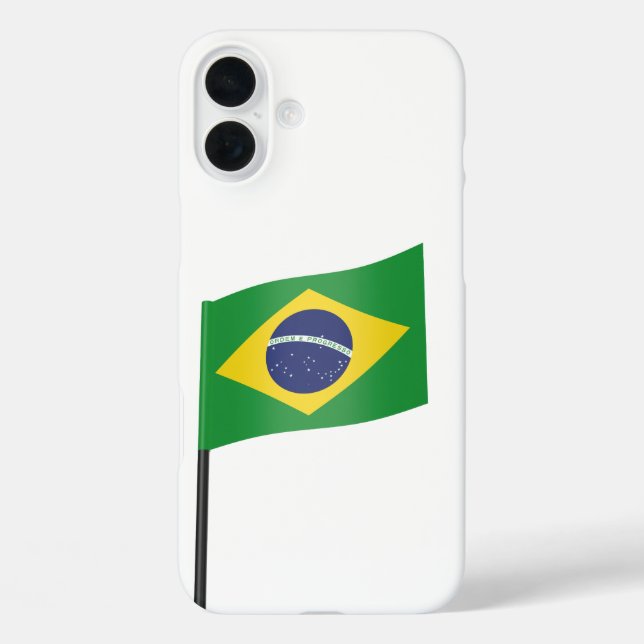 Funda iPhone 16 Plus Bandera de Brasil (Reverso )