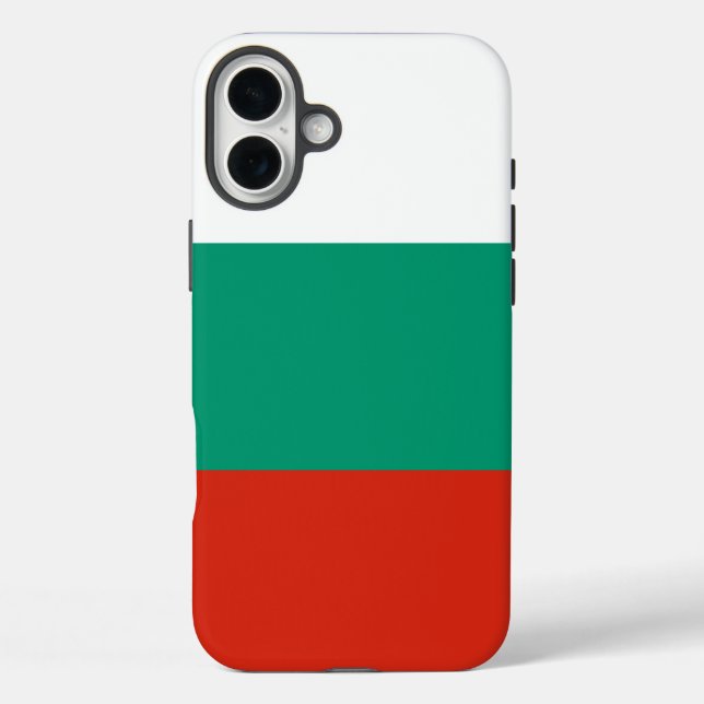 Funda iPhone 16 Plus Bandera de Bulgaria (Reverso )
